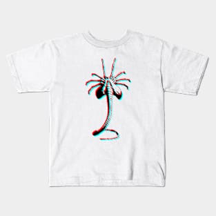 Retro 3D Glasses Style - Xenomorph face hugger Kids T-Shirt